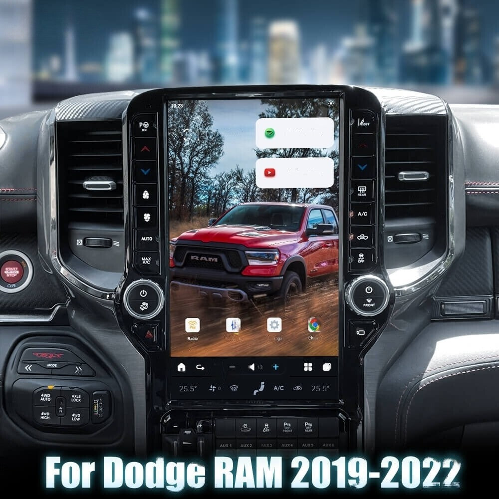for Dodge for Ram 1500 2500 2019-2023 for Tesla Stereo GPS Touch Screen Head Unit 13.6