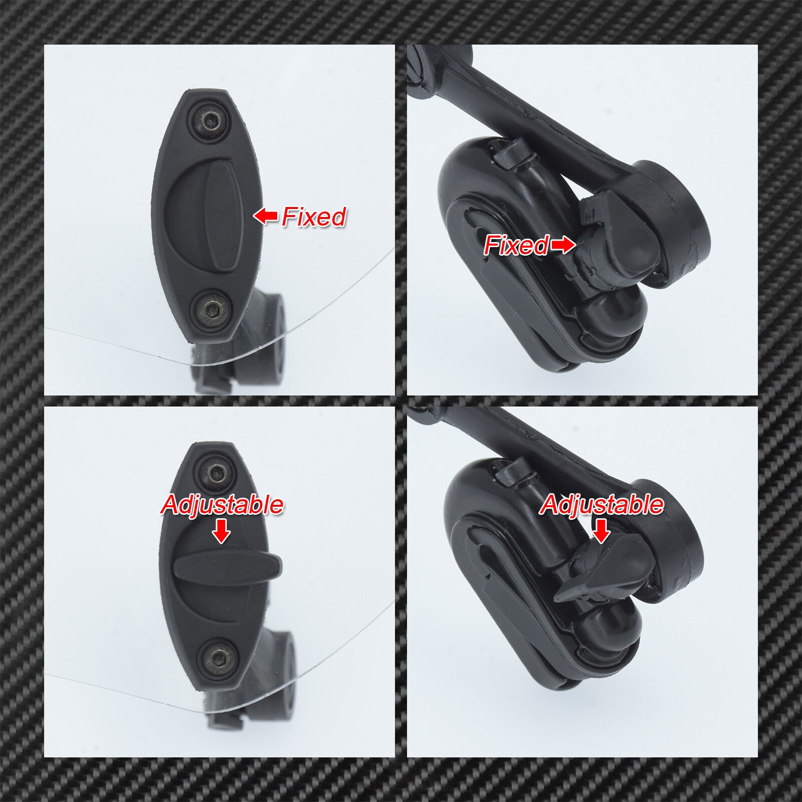 Motorcycle Clip On Adjustable Windshield Windscreen Extension Air Deflector
