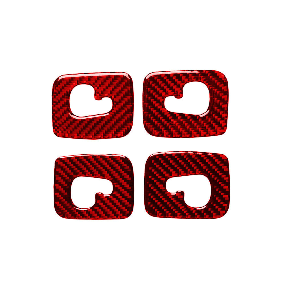 Red Car Roof Hook Panel Trim Interior Carbon Fiber Sticker for Audi Q7 2016-2019