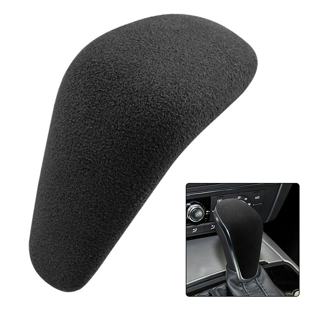 Black Suede Leather Gear Shift Knob Handle Trim Cover F Fits for 16-18 A7 S7