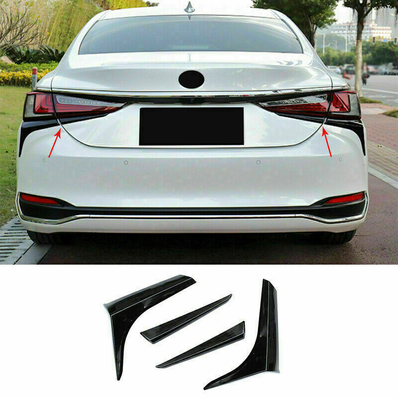 for Lexus ES350 300H 19-22 Piano Black Rear Tail Light Lamp Moulding Trim Strips