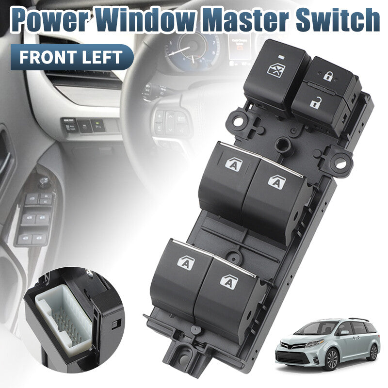 84040-08010 Front Left Driver Door Window Switch Fit for Toyota for Sienna 2015-2020