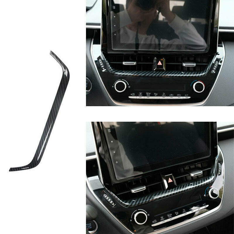 ABS Central Console Air Outlet Vent Trim Carbon Fiber For 2019-21 for Toyota for Corolla