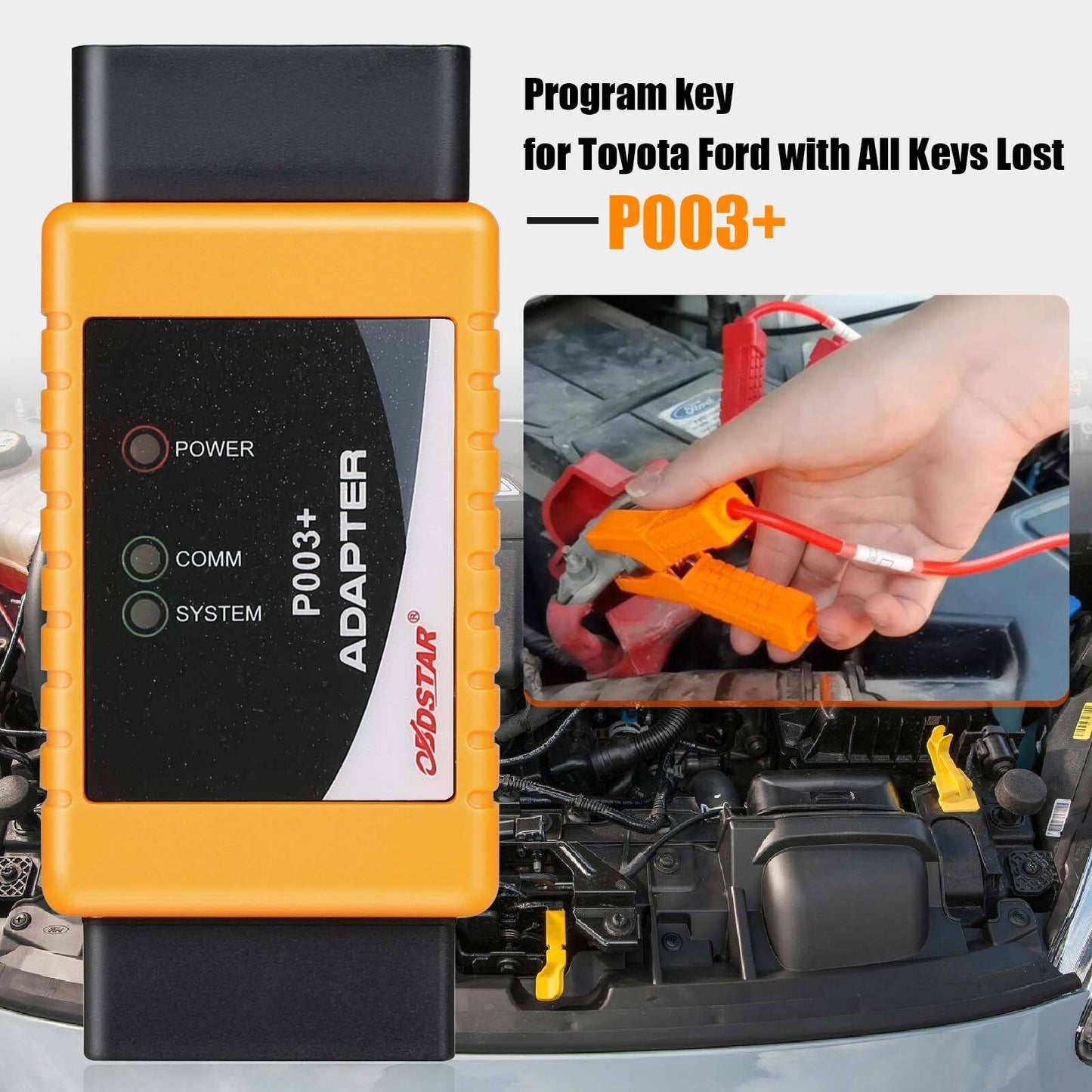 OBDSTAR P003+ Adapter Full Kit +for TOYOTA 8A Cable + for Ford All K-ey Lost Cable