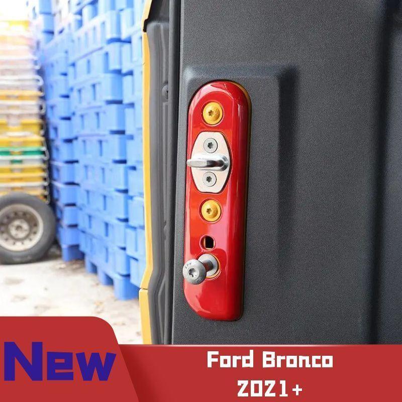 Red ABS Rear Tailgate Lock Buckle Panel Cover Trim Fit for Ford Bronco 2021-23