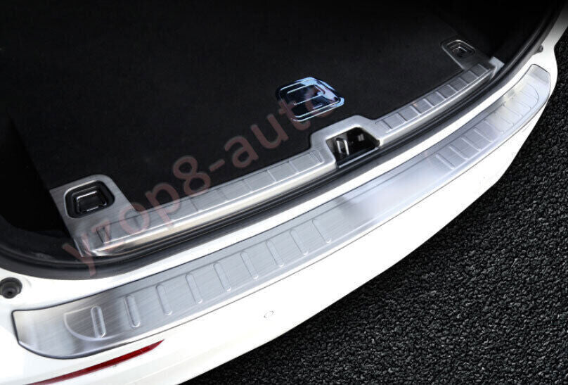 for Volvo XC60 2018-23 Silver Steel Inner Rear Bumper Protector Sill Plate Cover