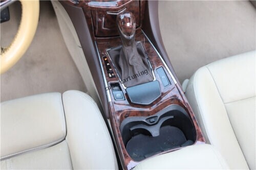 Wood Grain Middle Console Water Cup Frame Trim for Cadillac SRX 2010-2016 1PCS