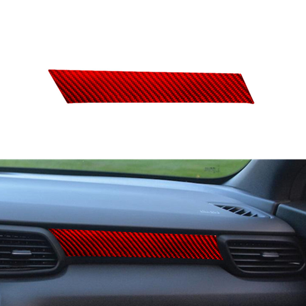 Red carbon fiber passenger dashboard cover trim for the for Hyundai for Veloster JS 2019-22