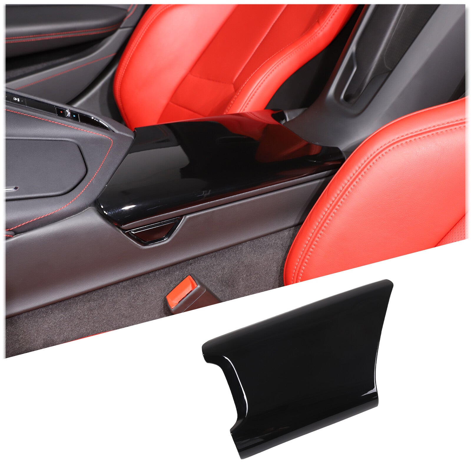 2-piece ABS silver center console side panel trim for Land Rover Evoque 2012-2018