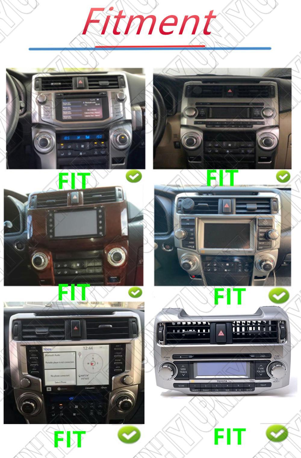 For 2010-2023 for Toyota for 4Runner Carplay 4+32GB Stereo Radio GPS Nav Wifi FM Player