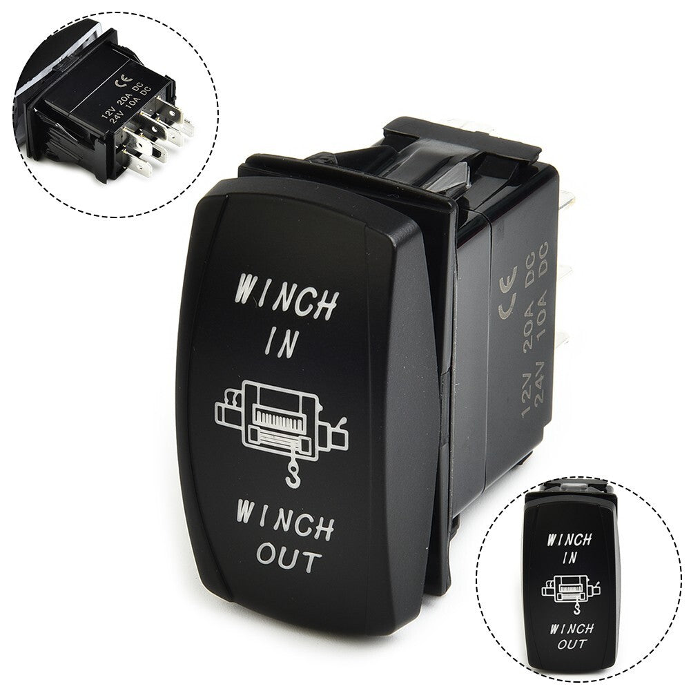 12V joystick toggle switch, blue LED winch, 7P in/out light, for cars, UTVs, and trucks.