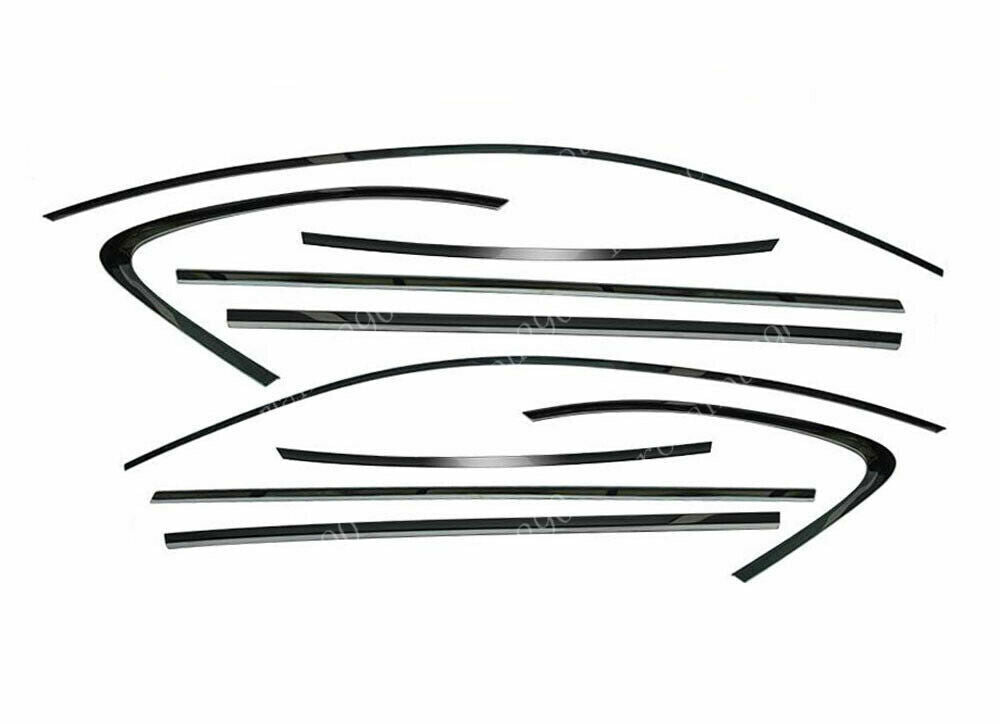 for Porsche Macan 2015-2023 Car Windows Molding Strip Steel Black Cover Trim Kit