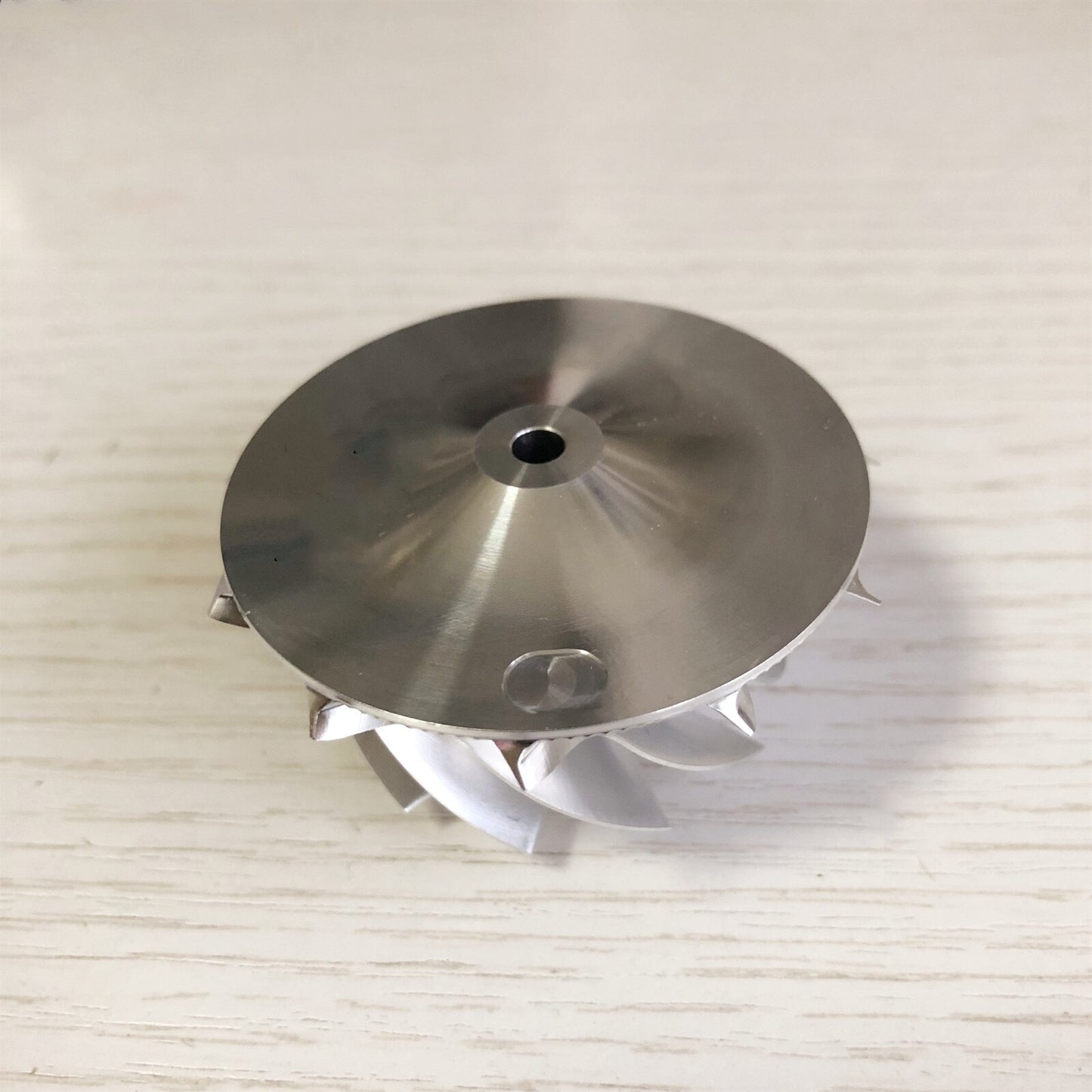 KP39 36.50/49.00 mm 7+7 Blade High-Performance Turbine Billet Compressor Wheel