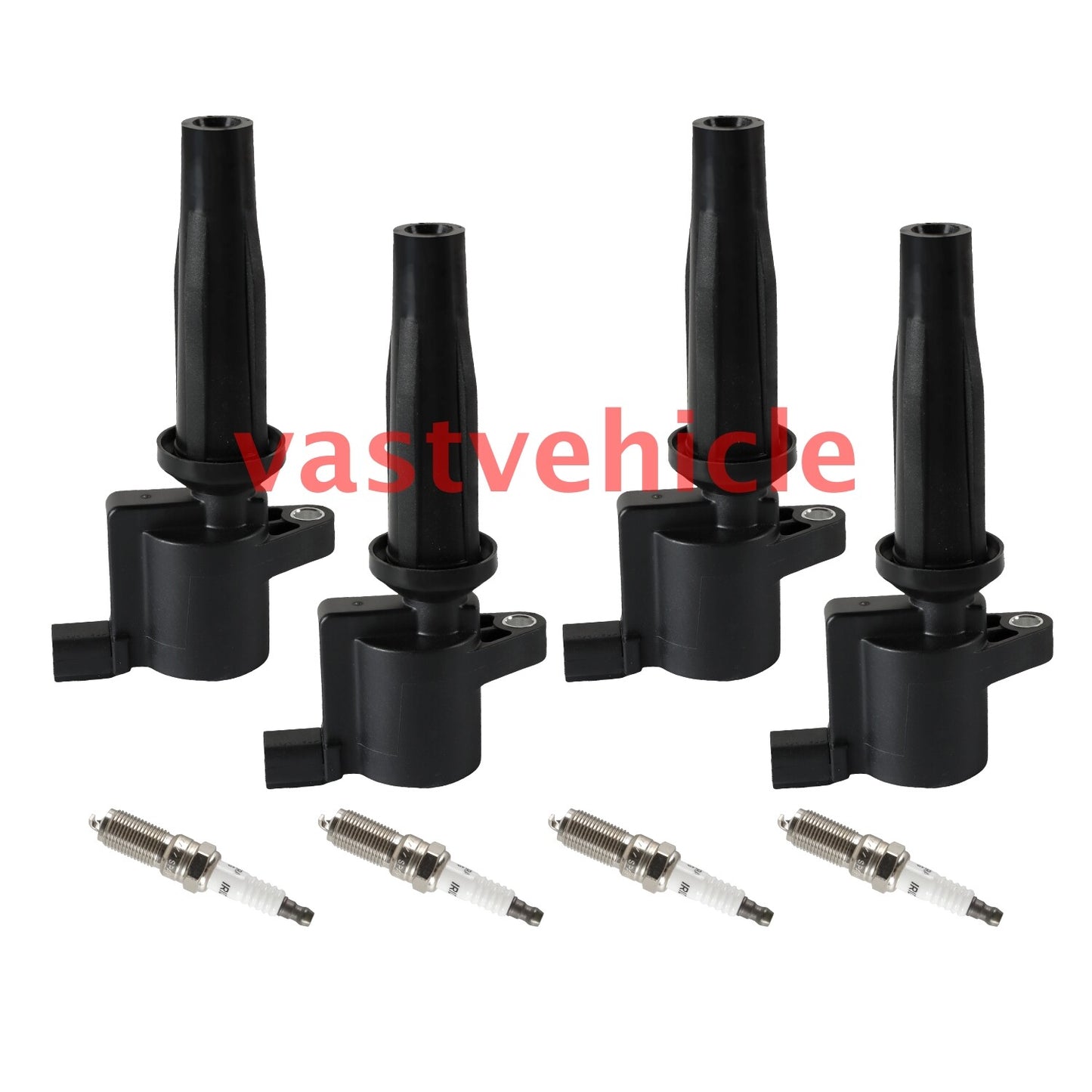 4x Ignition Coils  Iridium Spark Plugs for Ford Escape Focus Transit MKZ 2.3L