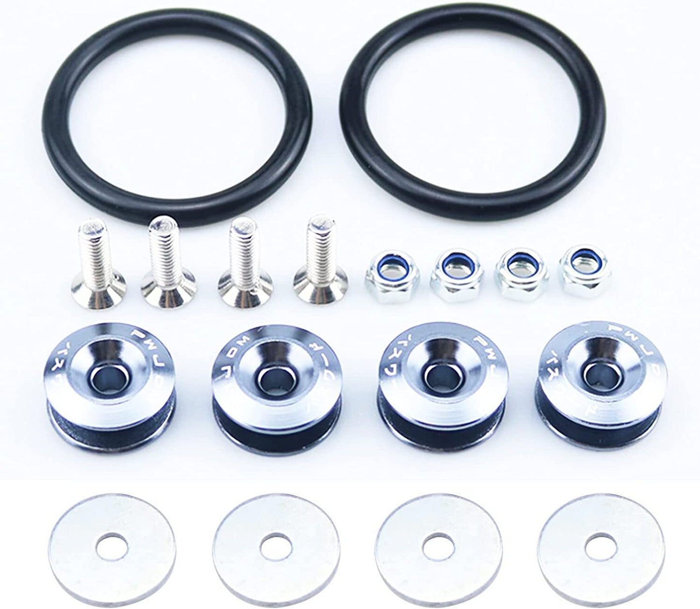 8-Piece Pack JDM Spike Quick Release Fasteners for Car Bumpers, Trunks, Mudguards, and Hoods