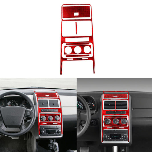 6Pcs Central Console Panel Trim Carbon Fiber for Dodge Journey 2009-10 SXT SE R