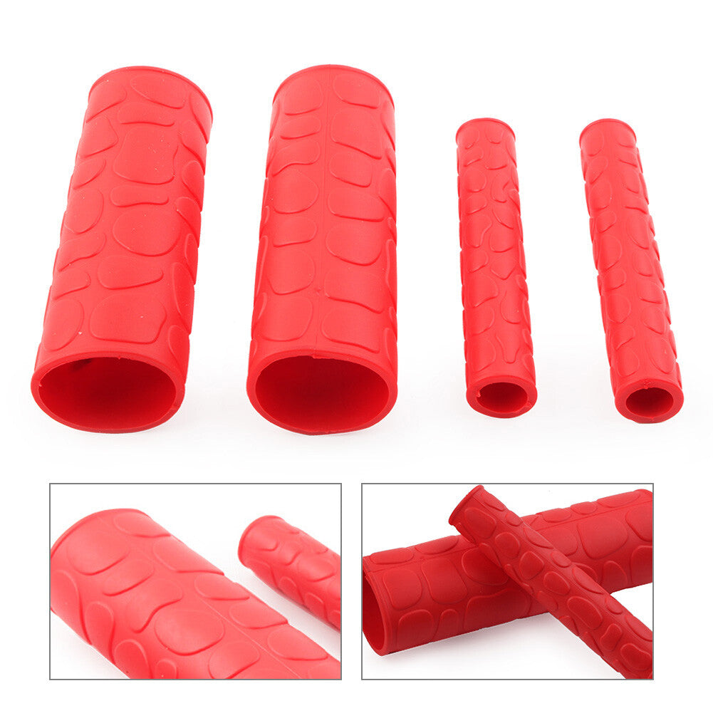 2x Hand Grips Dirt Bike Soft TRP Handle Bar Handbrake Cover Fit Motorcycle red