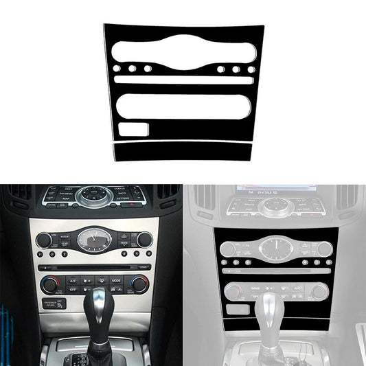 2X Piano Black Center Radio Control Panel Cover Trim for Infiniti G37 2010-2013