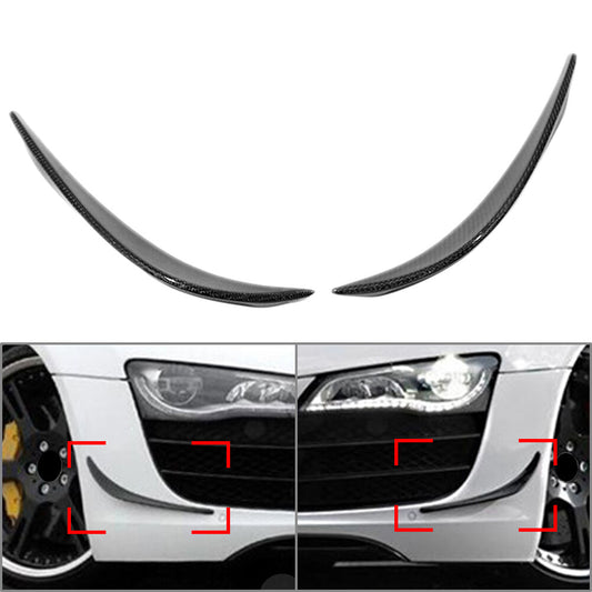 Front Bumper Side Canards Splitter Fins Spoiler Fit for Audi R8 V8 V10 2007-2016 08