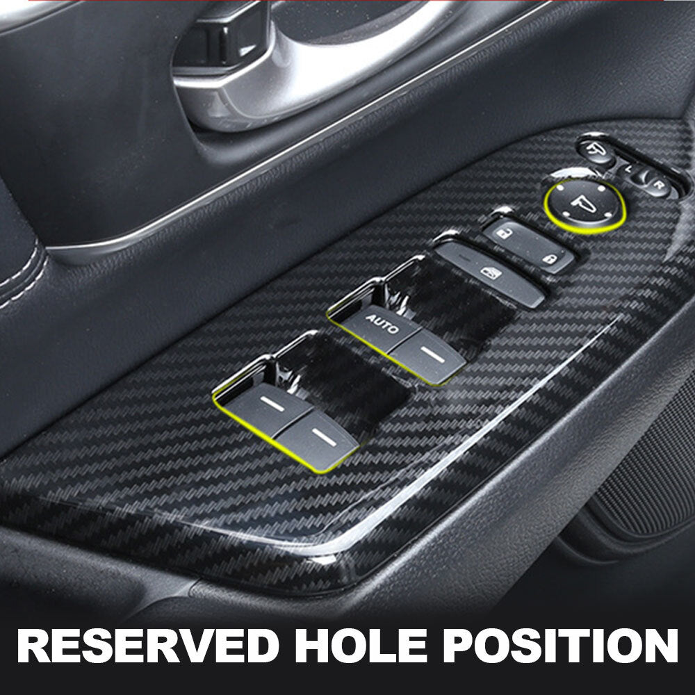 For 2017-2022 for Honda CRV Carbon Fiber Style Side Door Armrest Panel Trims Cover