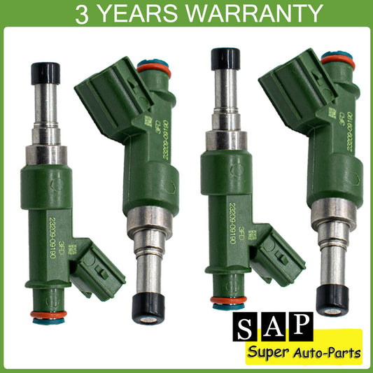 Set of 4 Fuel Injectors 23209-09190 for Toyota Fortuner Hilux Innova 1TRFE 2TRFE