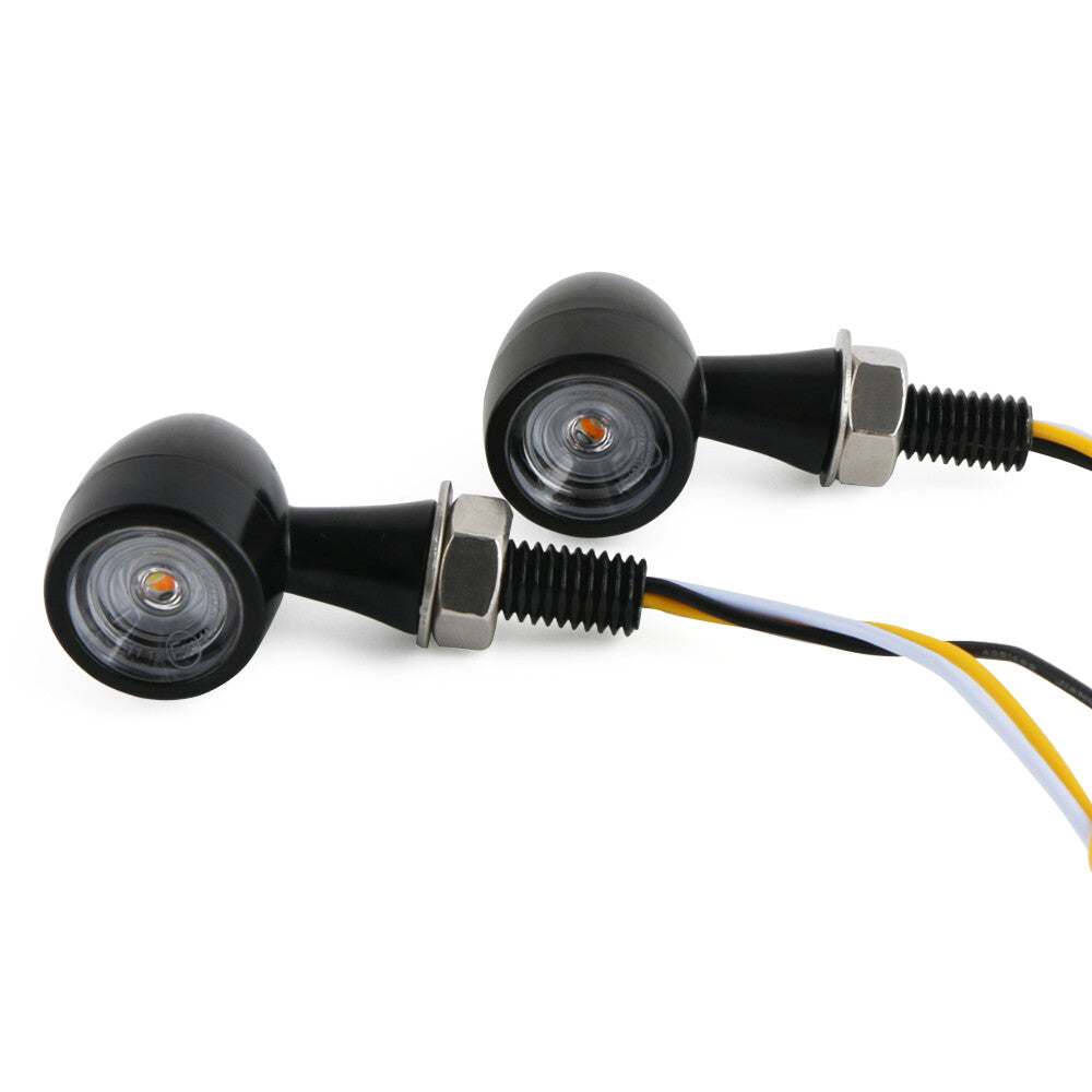 4-Piece Universal Motorcycle Turn Signal Flashing Brake Light Set for Bobber Cafe Racer