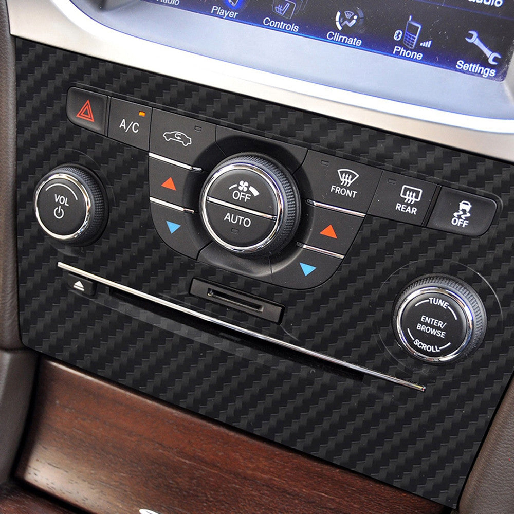 Carbon Fiber Air Condition Control Panel Cover Trim for Chrysler 300C 2010-2014