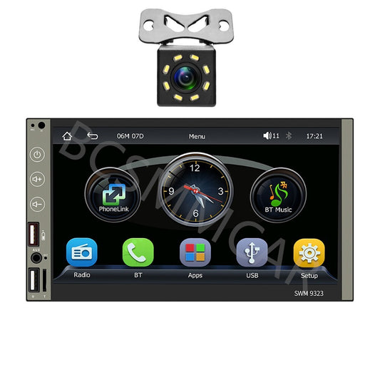 For Apple CarPlay Touch Screen Car Stereo Radio Bluetooth Multimedia Player Cam