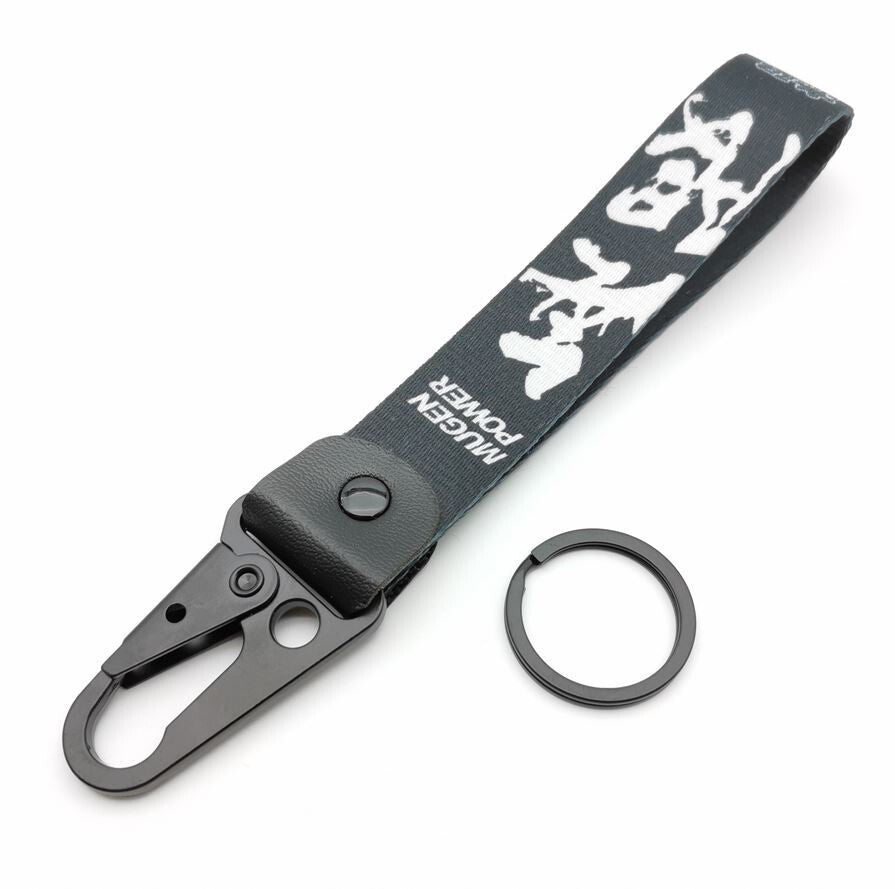 Car keychain/key ring with lanyard, car accessories, Mugen, black, suitable for Toyota .