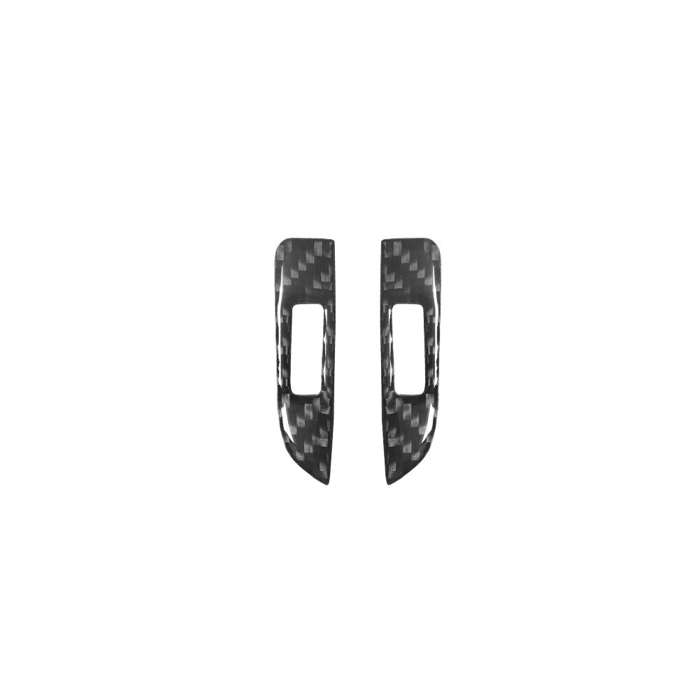 2Pcs Air-Con Vent Control Trim Cover Decor Carbon Fiber for Audi Q5 2009-2017