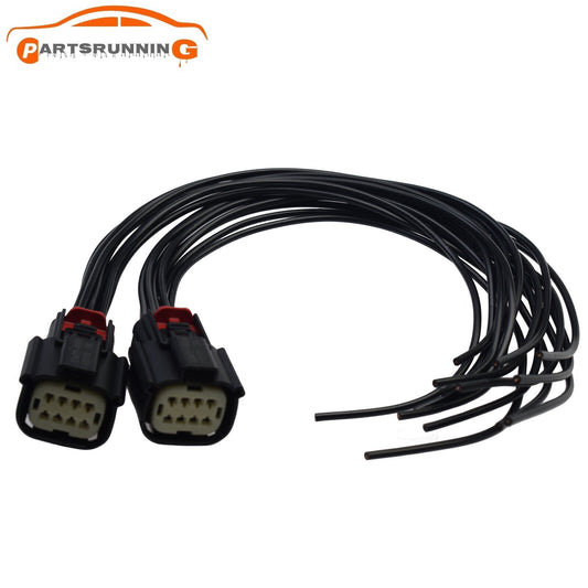 For 2016-2018 for Chevrolet Camaro 2PCS Headlight Connector Pigtail 6-pin Wire 8-way