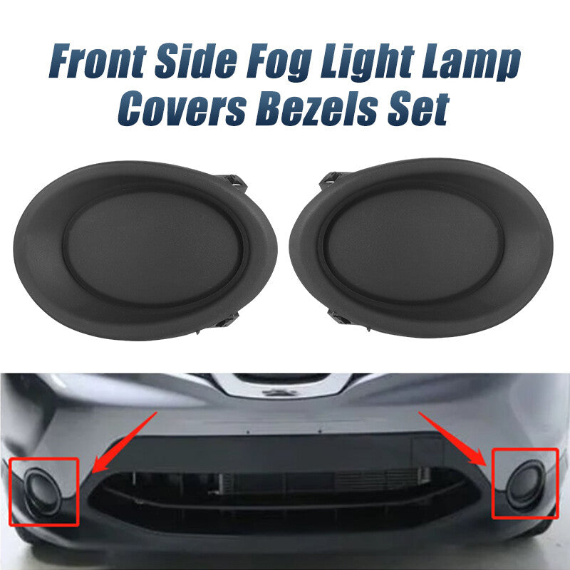 2x Front Side Fog Light Lamp Covers Bezels Set for Nissan Rogue Sport 2017-2019