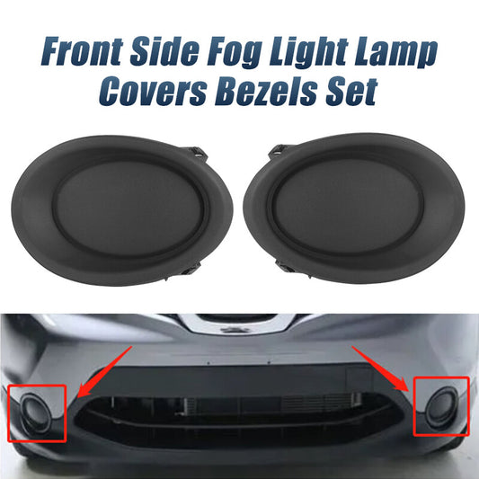 2x Front Side Fog Light Lamp Covers Bezels Set for Nissan Rogue Sport 2017-2019