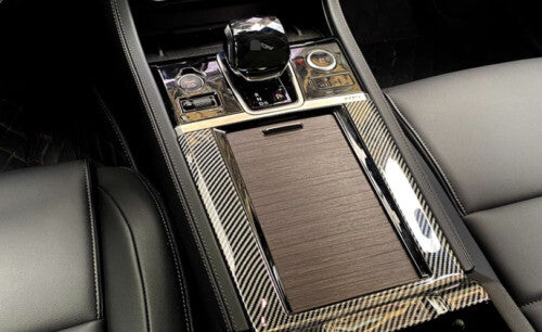 Water Cup Holder Frame Alloy Carbon Fiber for Jaguar XF 2021-2023 Center Console