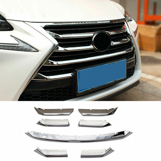 for Lexus NX200t/300h 15-17 Chrome Front Bumper Center Grill Molding Cover Trim