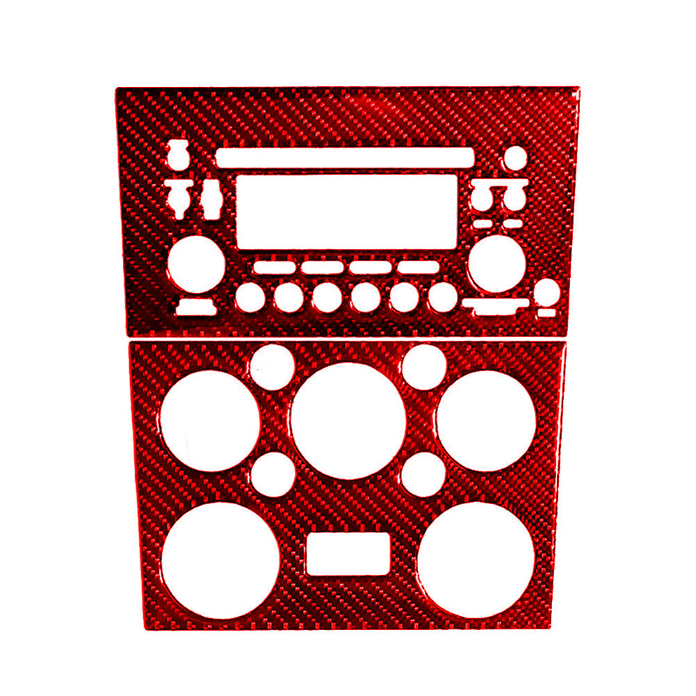 Carbon Fiber Center Control Panel Cover Trim for Suzuki Grand Vitara 2010-13 Red