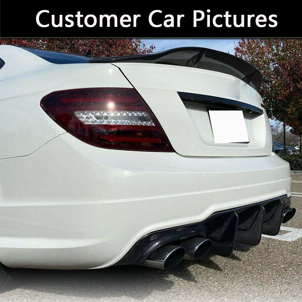 Carbon Fiber Rear Bumper Diffuser Lip for Benz W204 Sport C63 AMG 2012-2015