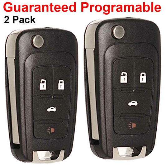 2-Pack 2010-2017-2018 Gimci¨¦ Terrain for Chevrolet Equinox Remote Control Flip Keychains