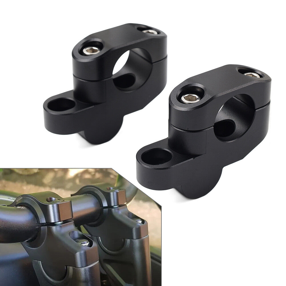 28mm 1 1/8 Offset Handlebar Clamp Mount Riser Black for Honda for Suzuki for Yamaha
