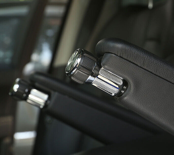 2X Silver Aluminum Alloy Central for Seat Armrest Knob for Range Rover Sport 2014-22