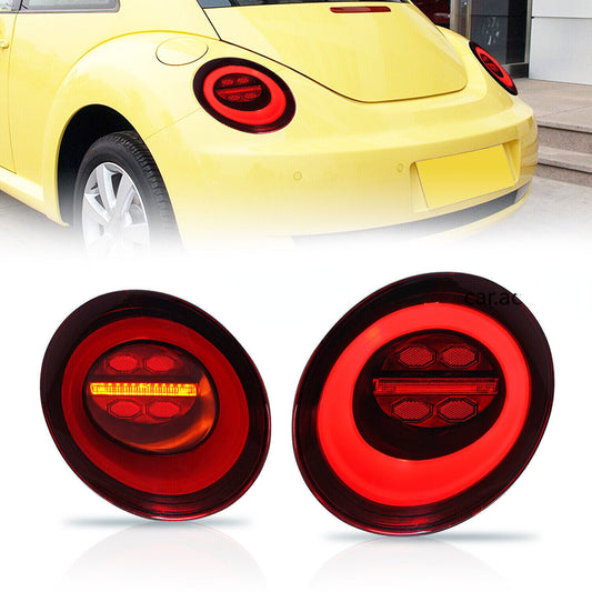 Pair LED Tail Lights w/Sequential Turn Signal Rear Lamps For Beetle 2006-2012