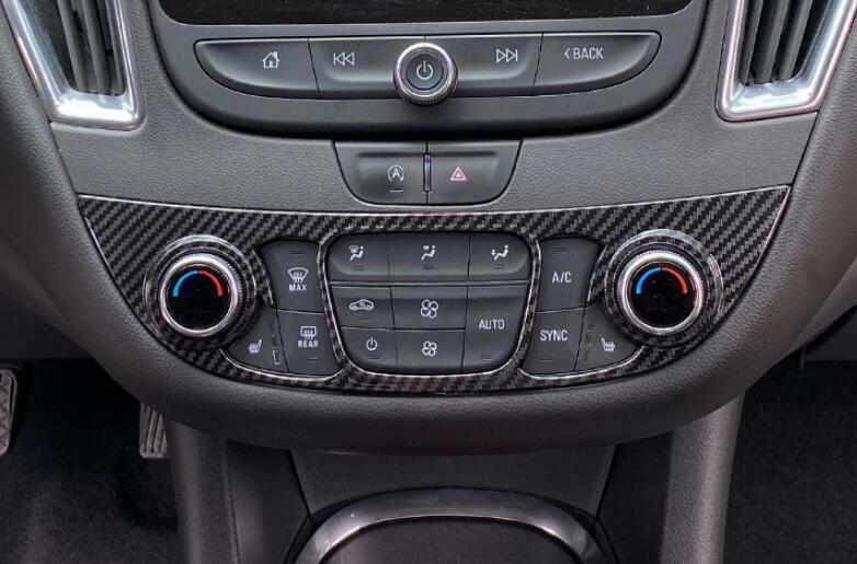 for Chevrolet Malibu 2016-2021 Carbon Fiber Console AC Button Control Frame Trim