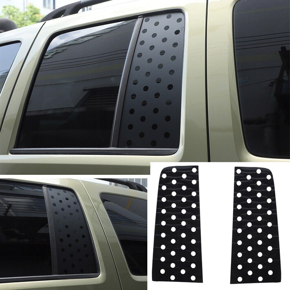 for Jeep Liberty 1999-2007 Black PVC Rear Small Window Glass Sticker Decal Trim