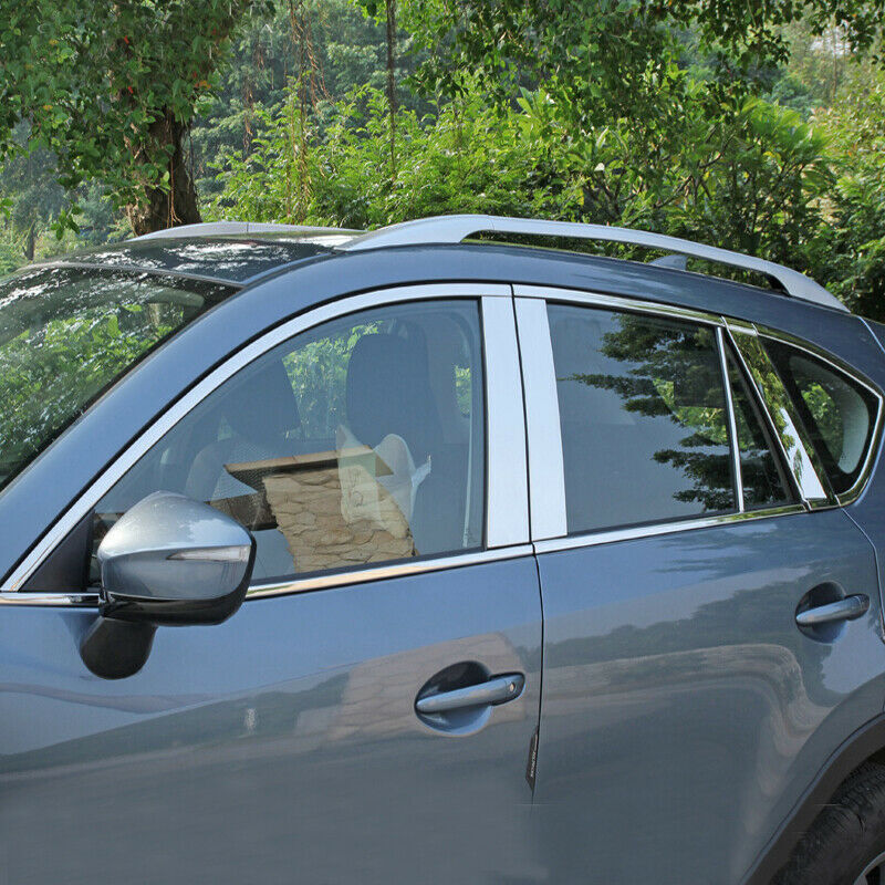 for Mazda CX-5 2012-2016 Stainless Side Door Full Window Frame Sill cover trim