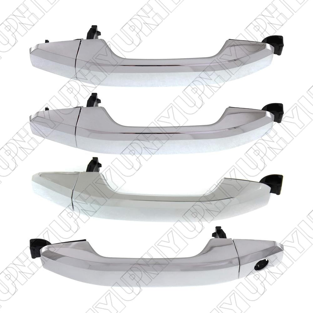for Chevrolet Silverado 1500 2014-2018 Car Set of 4 Chrome Exterior Door Handle