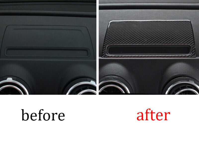For 14-20 for Audi A3 S3 Real Carbon Fiber Central Console Navigation Panel Trim 1P