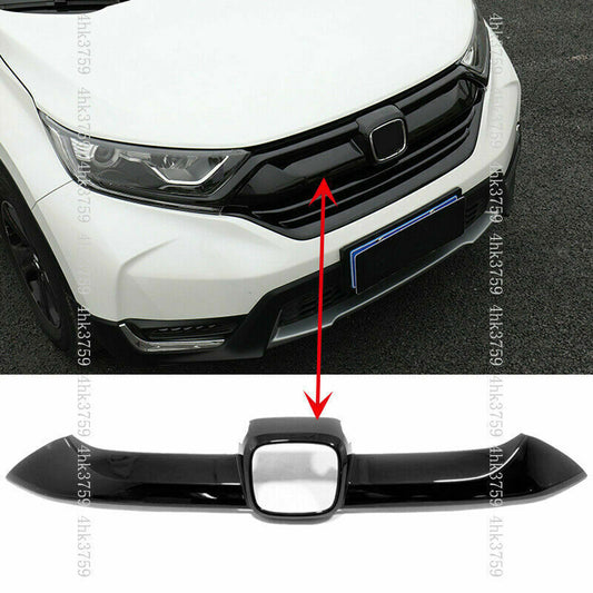 Glossy Black Lip Front Grille Cover Moulding Trim for Honda CR-V CRV 2020-2022