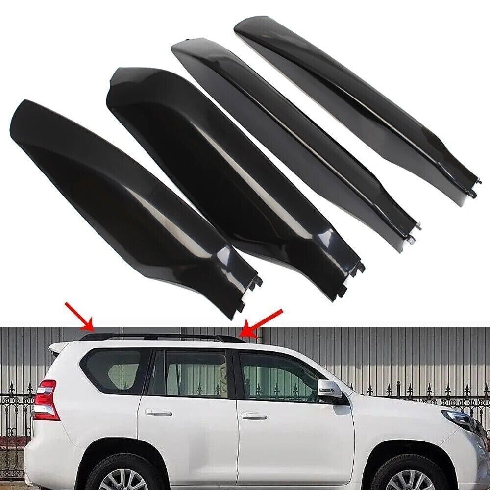 4X for Toyota for Land Cruiser Prado FJ150 10-18 Roof Rail Rack End Cap Cover Shell