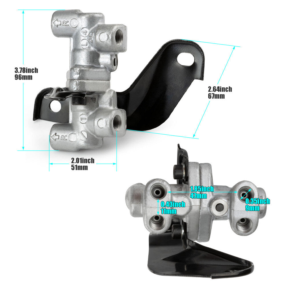 One brake proportioning valve 46210-SM4-A05 is suitable for Honda Accord 2.2L 1992-1993.