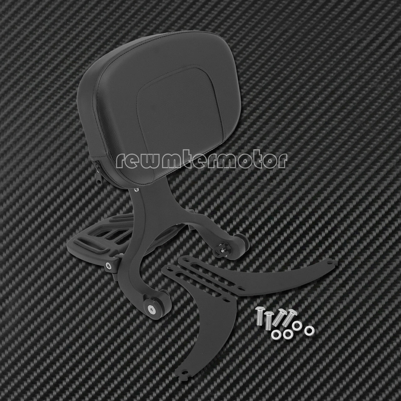 Multi-Purpose Black Driver  Passenger Backrest Fit for Harley Steet Bob 18-20